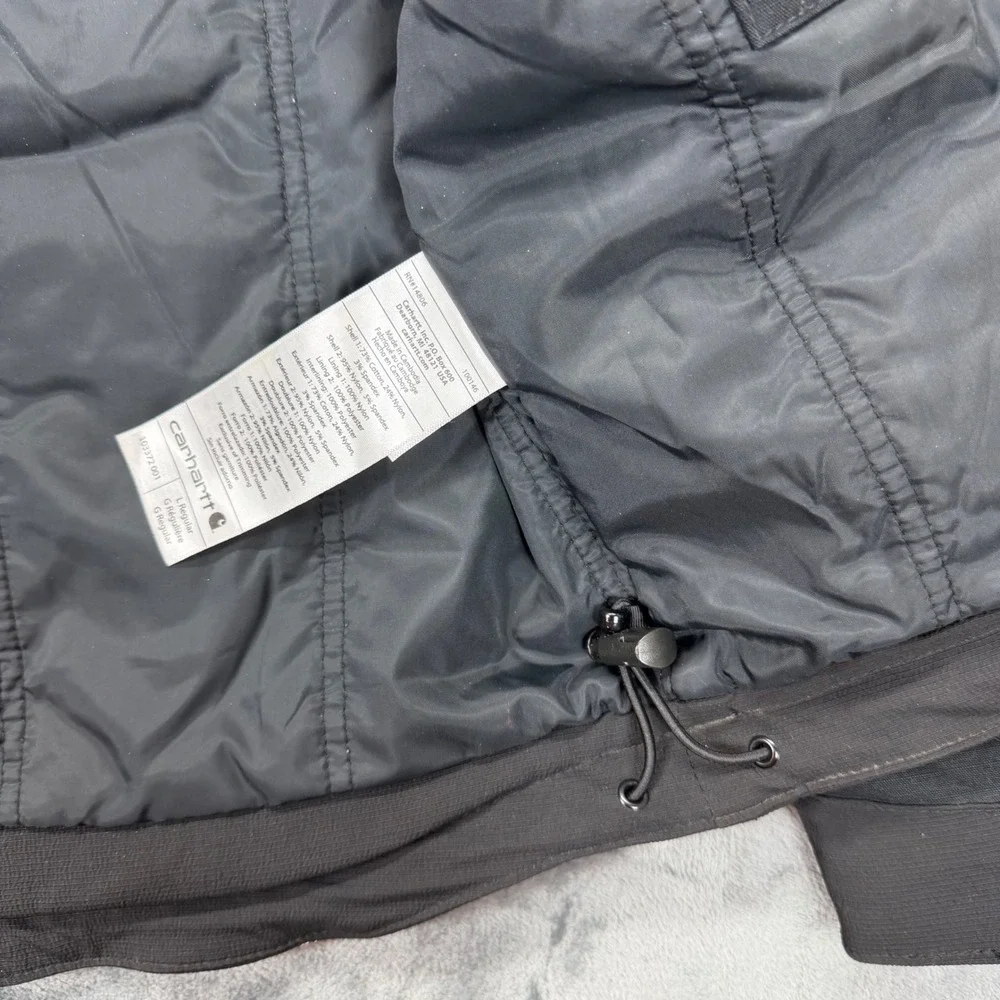 Carhartt Full Swing Cryder Jacket Mens L Black Insulated Work Coat 103372 001 - Picture 10 of 10